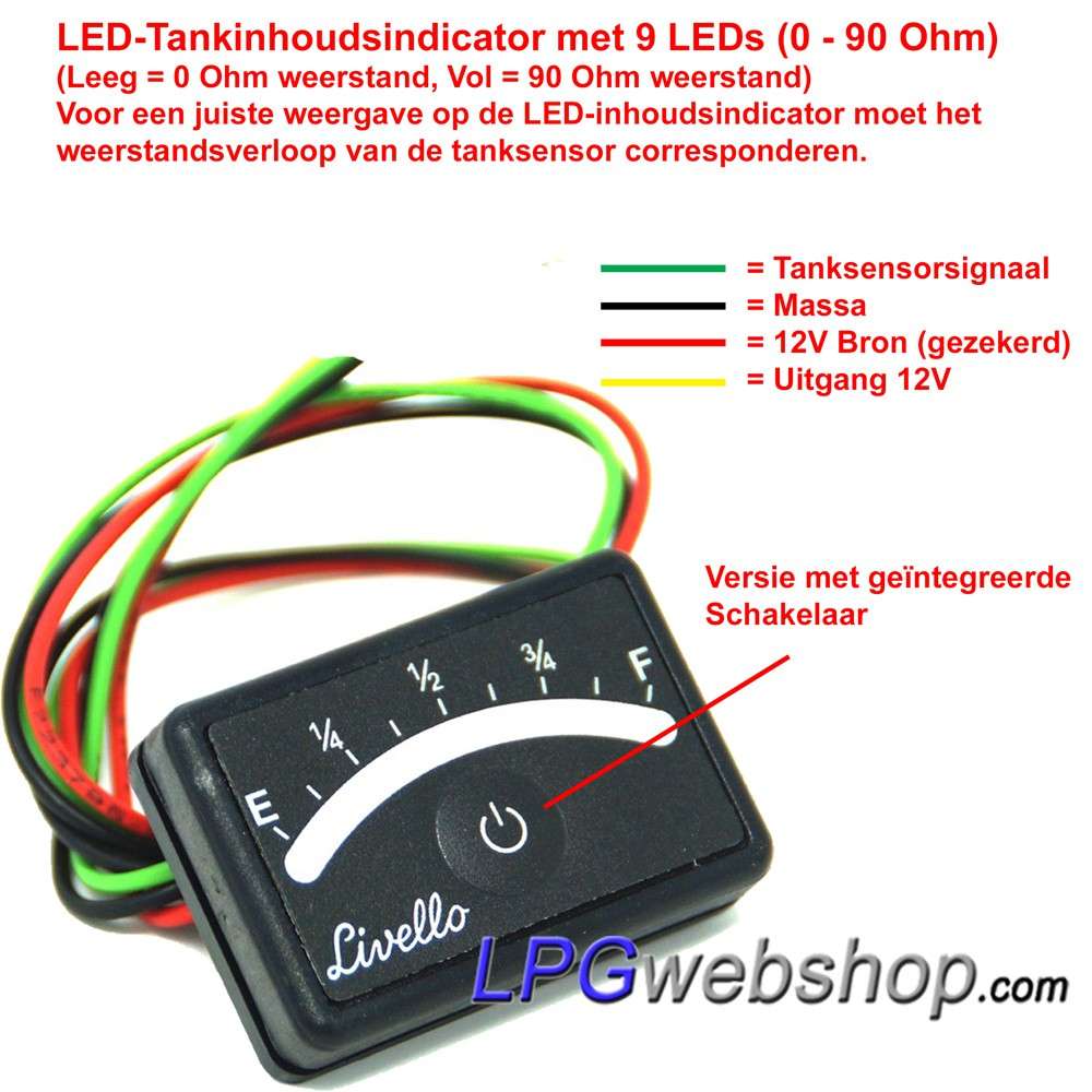 Lpg Led Indicator Leds Livello Inhoudsindicator Met Schakelaar Incl