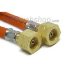 GOK Hogedruk-Gasslang 400mm 2x G.5 SHELL-Kombi Soft (W21,8 x 1/14 lh) aansluitingen