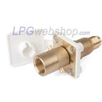 Raccordo di riempimento GPL Bocchettone piatto dritto 1/2" UNF (19 mm) per tubo di riempimento GPL