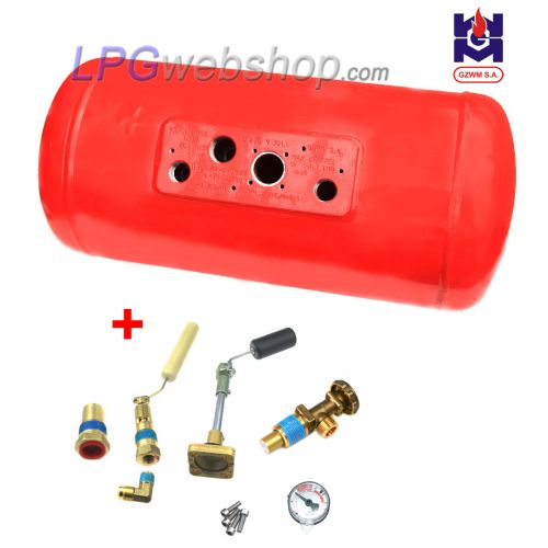 Depósito GLP para autocaravanas 30L (Ø270x605) Cilíndrico 4-Agujeros GZWM - Uso doméstico