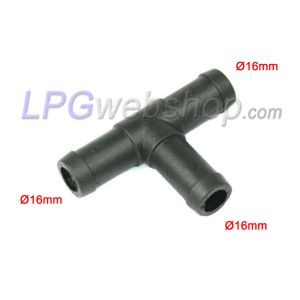 Raccordo a T per collegamenti acqua 16x16x16mm - Plastica per tubo acqua