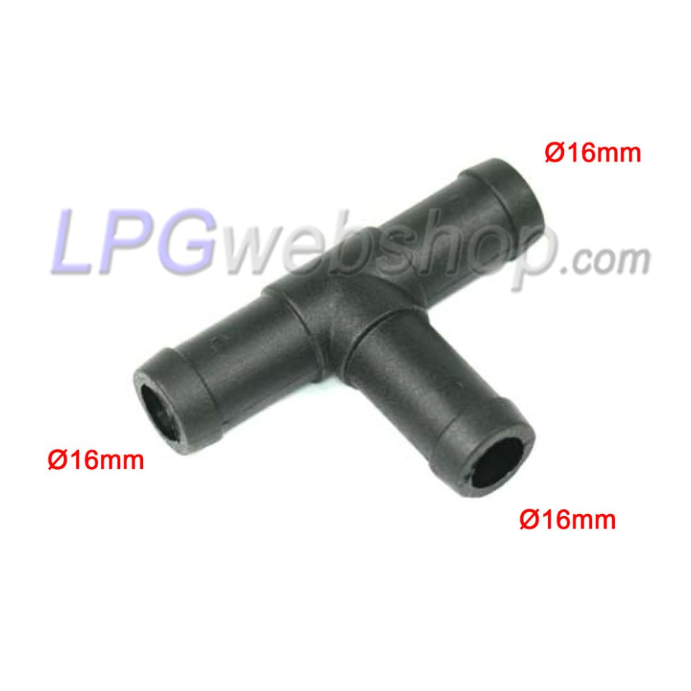 T-Stück Wasseranschlüsse 16x16x16mm - Kunststoff für Wasserschlauch T-Stück Wasseranschlüsse 16x16x16mm - Kunststoff für Wasserschlauch