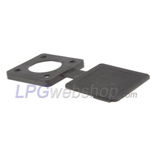 Tapa protectora de plástico negro para llenado plano W21.8