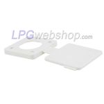 Tappo antipolvere / Copertura protettiva in plastica bianca per Bocchettone piatto W21.8