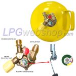 5,5L (2,7kg) Gaslow Steel LPG Gas Cylinder Ø203mm R67 Refillable to 80% with MultiValve