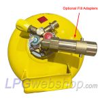 Bombola di gas GPL in acciaio Gaslow da 26L (11kg) Ø304mm R67 ricaricabile fino all'80% con multivalvola