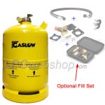 Garrafa de gás GLP de aço Gaslow de 26L (11kg) Ø304mm R67 recarregável até 80% com multiválvula