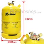 26L (11kg) Gaslow Stalen LPG-Gasfles Ø304mm R67 Hervulbaar tot 80% met MultiValve