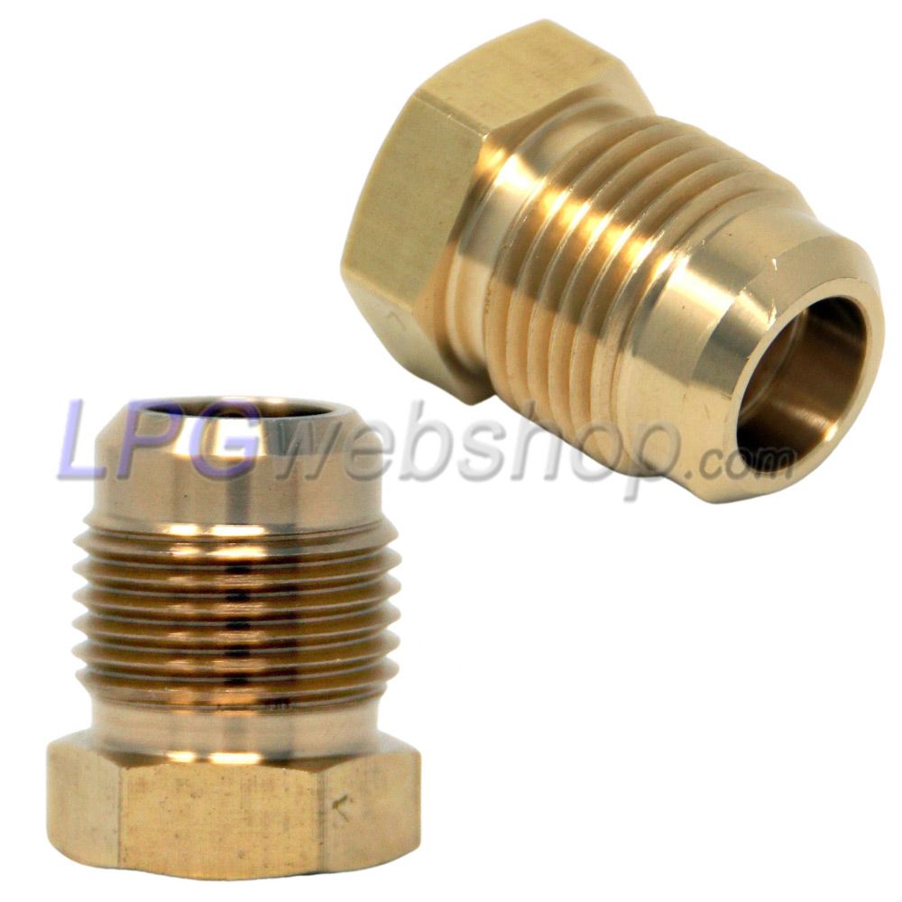Raccordo 1/2"UNF Maschio x G1/4" Femmina per il collegamento del tubo di riempimento all'ingresso della Multivalvola Raccordo 1/2"UNF Maschio x G1/4" Femmina per il collegamento del tubo di riempimento all'ingresso della Multivalvola