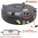 LPG-Tank Ringtank 123L (Ø720x350) - STAKO 4-Gats incl. appendages