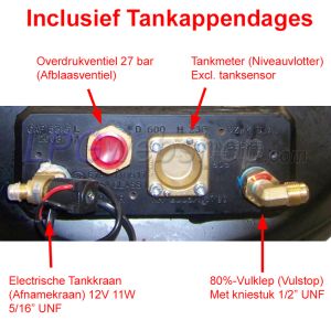 LPG-Tank Ringtank 103L (Ø720x300) - STAKO 4-Gats incl. appendages