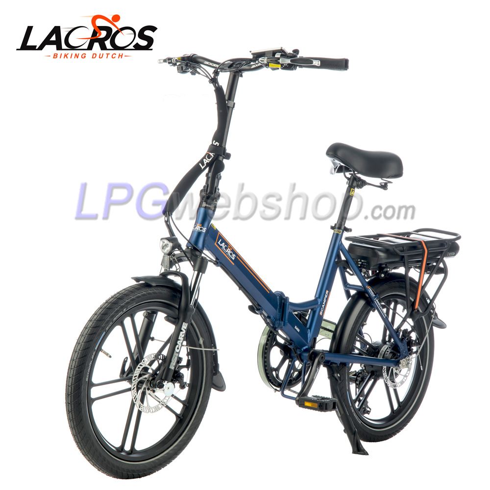 Lacros Scamper S400 Elektrische Vouwfiets Blauw Lacros Scamper S400 Elektrische Vouwfiets Blauw
