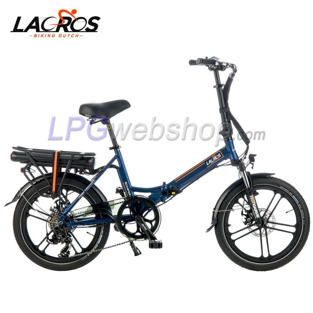 Vélo électrique pliant Lacros Scamper S400 bleu Vélo électrique pliant Lacros Scamper S400 bleu