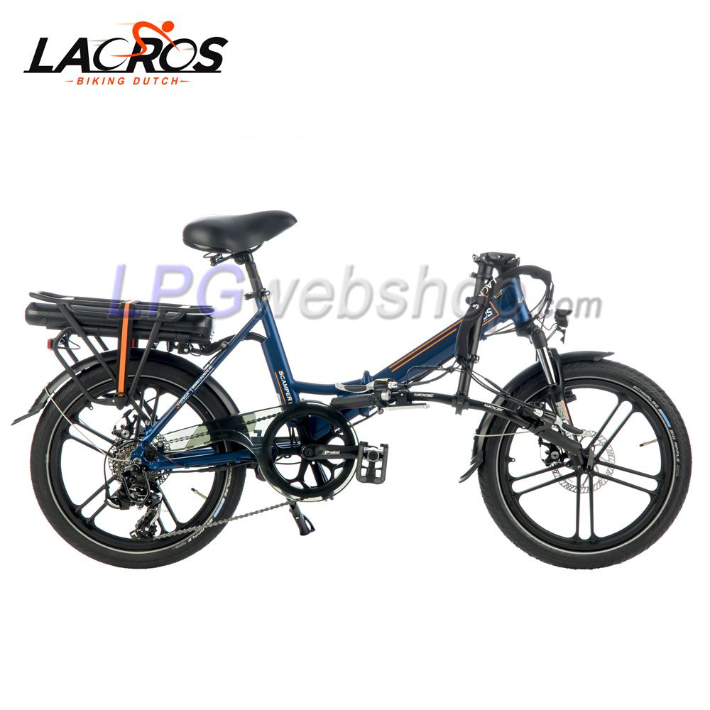 Lacros Scamper S400 Elektrische Vouwfiets Blauw Lacros Scamper S400 Elektrische Vouwfiets Blauw