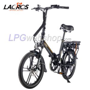 Bicicleta eléctrica plegable Lacros Scamper S400 negra