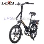 Bicicleta elétrica dobrável Lacros Scamper S400 preta