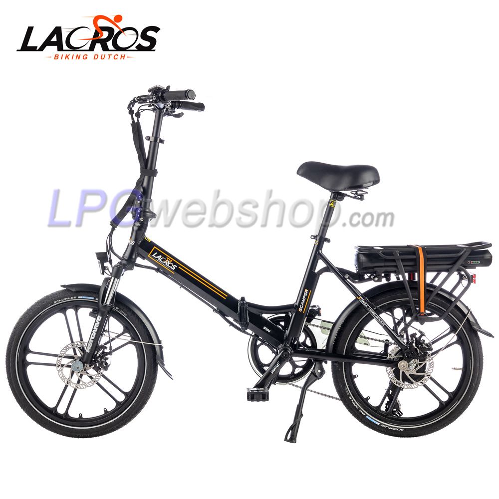 Lacros Scamper S400 Elektrische Vouwfiets Zwart Lacros Scamper S400 Elektrische Vouwfiets Zwart