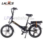 Bicicleta eléctrica plegable Lacros Scamper S400 negra