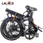 Bicicleta elétrica dobrável Lacros Scamper S400 preta