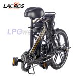 Bicicleta elétrica dobrável Lacros Scamper S400 preta