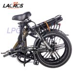 Bicicleta elétrica dobrável Lacros Scamper S400 preta