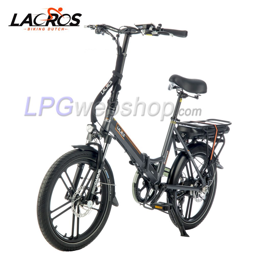 Bicicleta elétrica dobrável Lacros Scamper S400 cinza Bicicleta elétrica dobrável Lacros Scamper S400 cinza