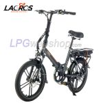 Bicicleta elétrica dobrável Lacros Scamper S400 cinza