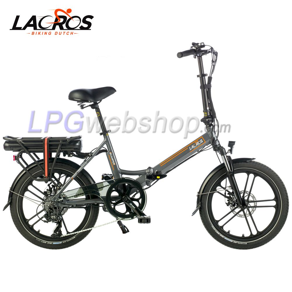 Vélo électrique pliant Lacros Scamper S400 Gris Vélo électrique pliant Lacros Scamper S400 Gris