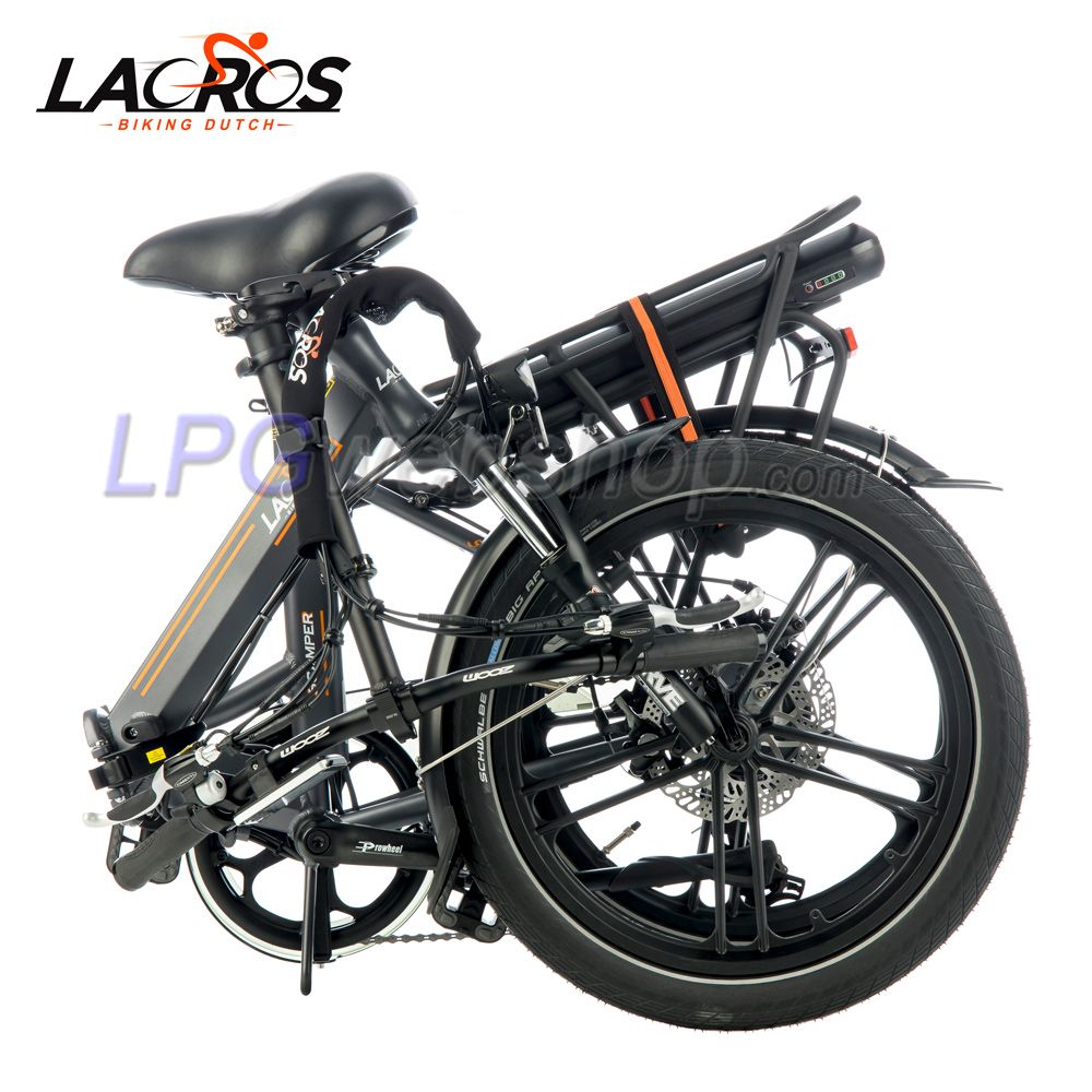 Bicicleta elétrica dobrável Lacros Scamper S400 cinza Bicicleta elétrica dobrável Lacros Scamper S400 cinza
