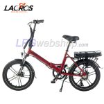 Bicicleta elétrica dobrável Lacros Scamper S400 vermelha