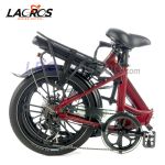 Bicicleta elétrica dobrável Lacros Scamper S400 vermelha