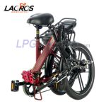 Bicicleta elétrica dobrável Lacros Scamper S400 vermelha