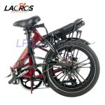 Bicicleta elétrica dobrável Lacros Scamper S400 vermelha