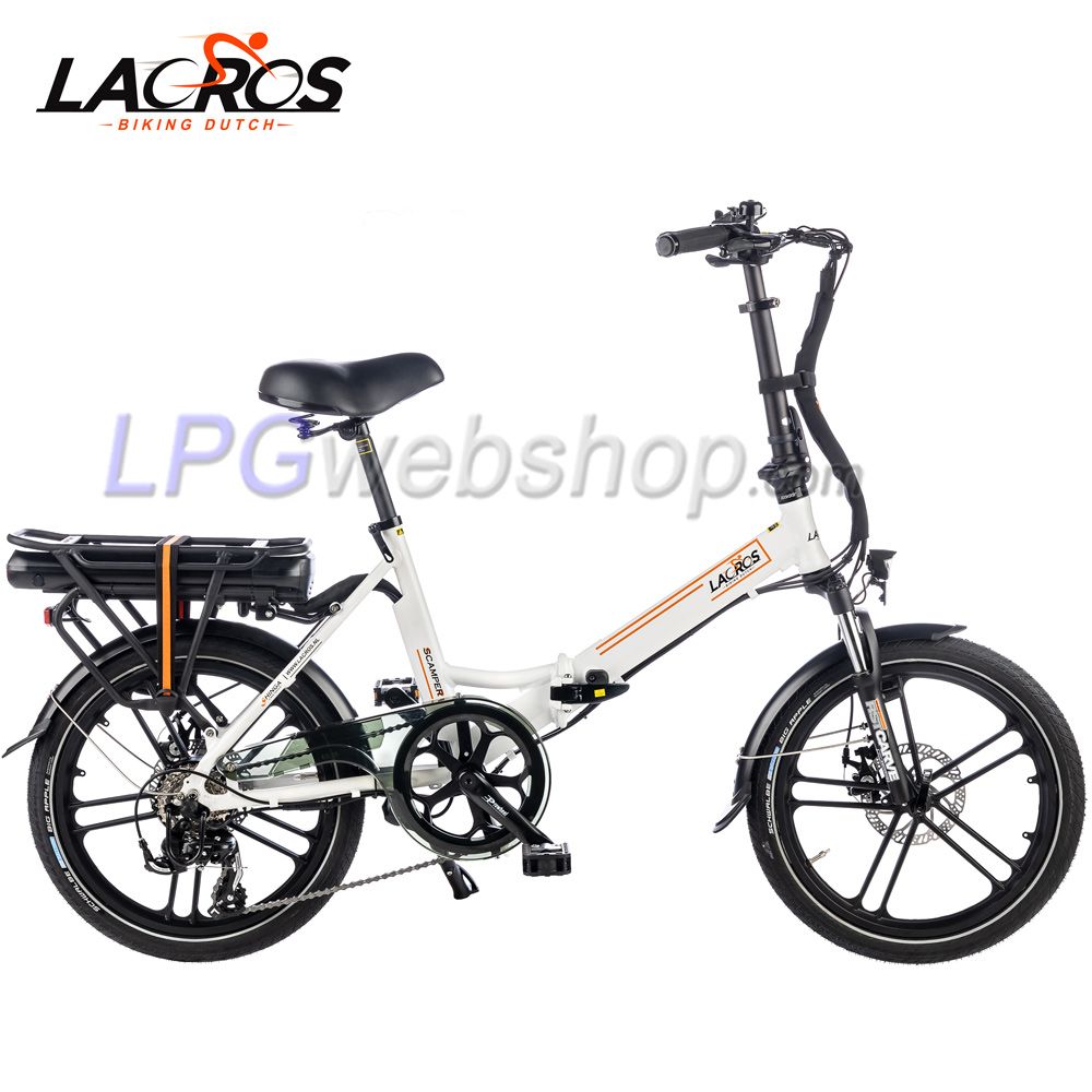 Lacros Scamper S400 Elektrische Vouwfiets Wit Lacros Scamper S400 Elektrische Vouwfiets Wit