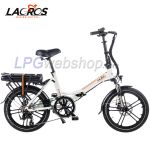 Bicicleta elétrica dobrável Lacros Scamper S400 branca