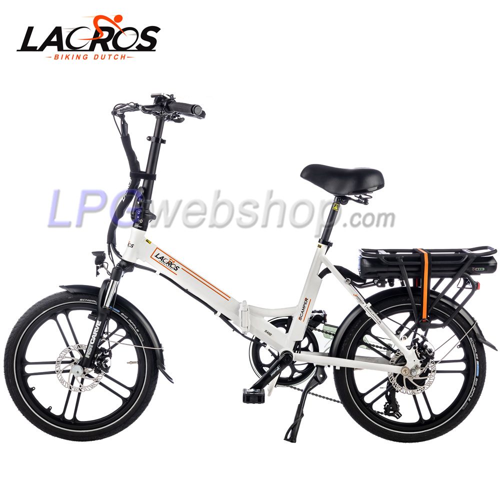 Vélo électrique pliant Lacros Scamper S400 blanc Vélo électrique pliant Lacros Scamper S400 blanc