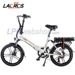 Bicicleta elétrica dobrável Lacros Scamper S400 branca