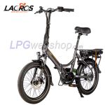 Bicicleta elétrica dobrável Lacros Scamper S600 M410 com correia, Cinza