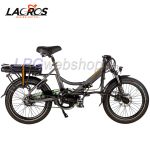 Bicicleta elétrica dobrável Lacros Scamper S600 M410 com correia, Cinza