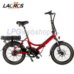 Bicicleta elétrica dobrável Lacros Scamper S600 M410 com correia, Vermelha