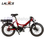 Bicicleta elétrica dobrável Lacros Scamper S600 M410 com correia, Vermelha