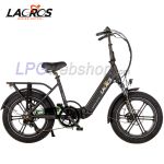 Bicicleta elétrica dobrável Lacros Mustang M250 Fatbike preta