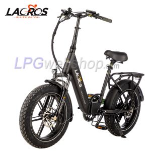 Lacros Mustang M250 Fatbike Elektrisches Faltrad Schwarz