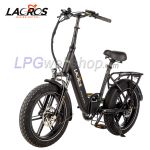 Bicicleta elétrica dobrável Lacros Mustang M250 Fatbike preta