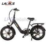Bicicleta elétrica dobrável Lacros Mustang M250 Fatbike preta