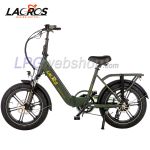 Bicicleta elétrica dobrável Lacros Mustang M250 Fatbike verde