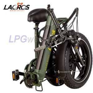 Bicicleta elétrica dobrável Lacros Mustang M250 Fatbike verde
