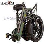 Bicicletta elettrica pieghevole Lacros Mustang M250 Fatbike verde
