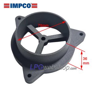 Adattatore IMPCO A1-6 Ø78mm in plastica per miscelatore 300A. Installazione diretta sul carburatore.