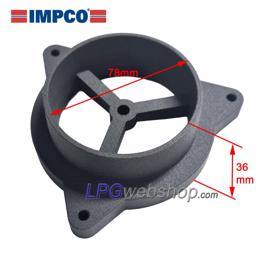 Adaptador IMPCO A1-6 Ø78mm em plástico para misturador 300A. Instalação direta no carburador. Adaptador IMPCO A1-6 Ø78mm em plástico para misturador 300A. Instalação direta no carburador.